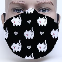 Cat Design Printed Personalised Face Mask Best Kids Face Mask Gift