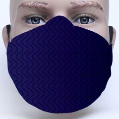 Blue Color Designed Beautiful Face Mask Digital Printed Fabric Face Mask