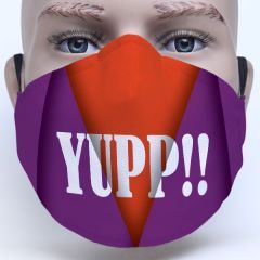 Printed "Yup!!" Stylish Modern Customised Face Mask Digital Printed 