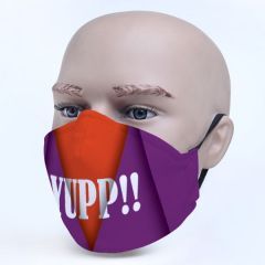 Printed "Yup!!" Stylish Modern Customised Face Mask Digital Printed 