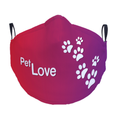 Digital Printed "Pet Love" Face Mask Best Gifts For Pet Lovers Custom Printed Face Mask