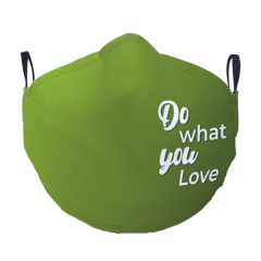 Printed 3 Layered "Do What You Love" Comfort Wearing Soft Fabric Customised Face Mask 