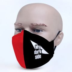 Text Printed "My Dark Side" Multi Color Printed Face Mask best Attractive Unique Face Mask