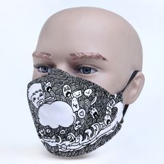 Customised Fabric Material 3 Layered Personalised Face Mask 