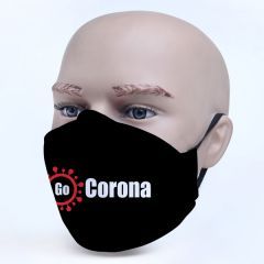 Go Corona Text Printed Personalised Face Mask Best Gifts for Kids, Men and Women
