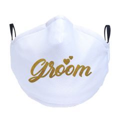 Groom Text Printed Customised Face Mask Best Gifts for Groom For Him 