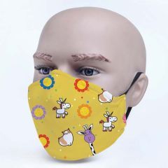 Personalised Fabric Face Mask Printed With Cartoons and Favorite Kids Design 