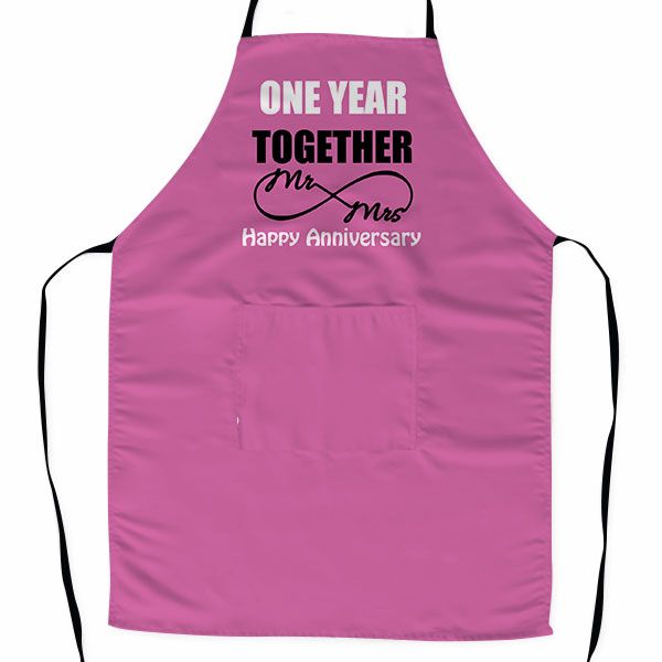 Satin polyester fabric Kitchen Apron for Anniversary Gift for Her