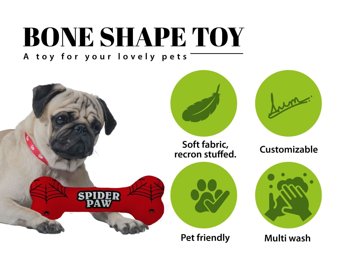 bone shape pet toy