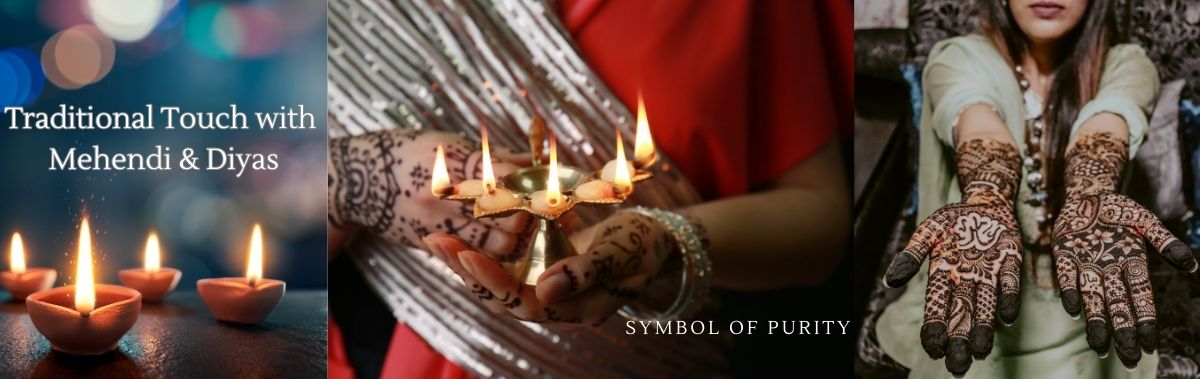 Traditional Touches with Mehendi & Diyas