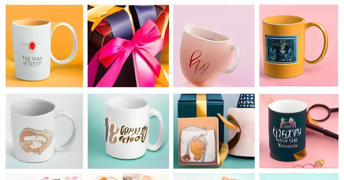 A collage of various personalized gifts, such as mugs, keychains, and photo frames, highlighting the diversity and versatility of personalized presents.