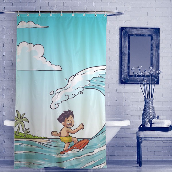 personalised shower curtain cartoon character