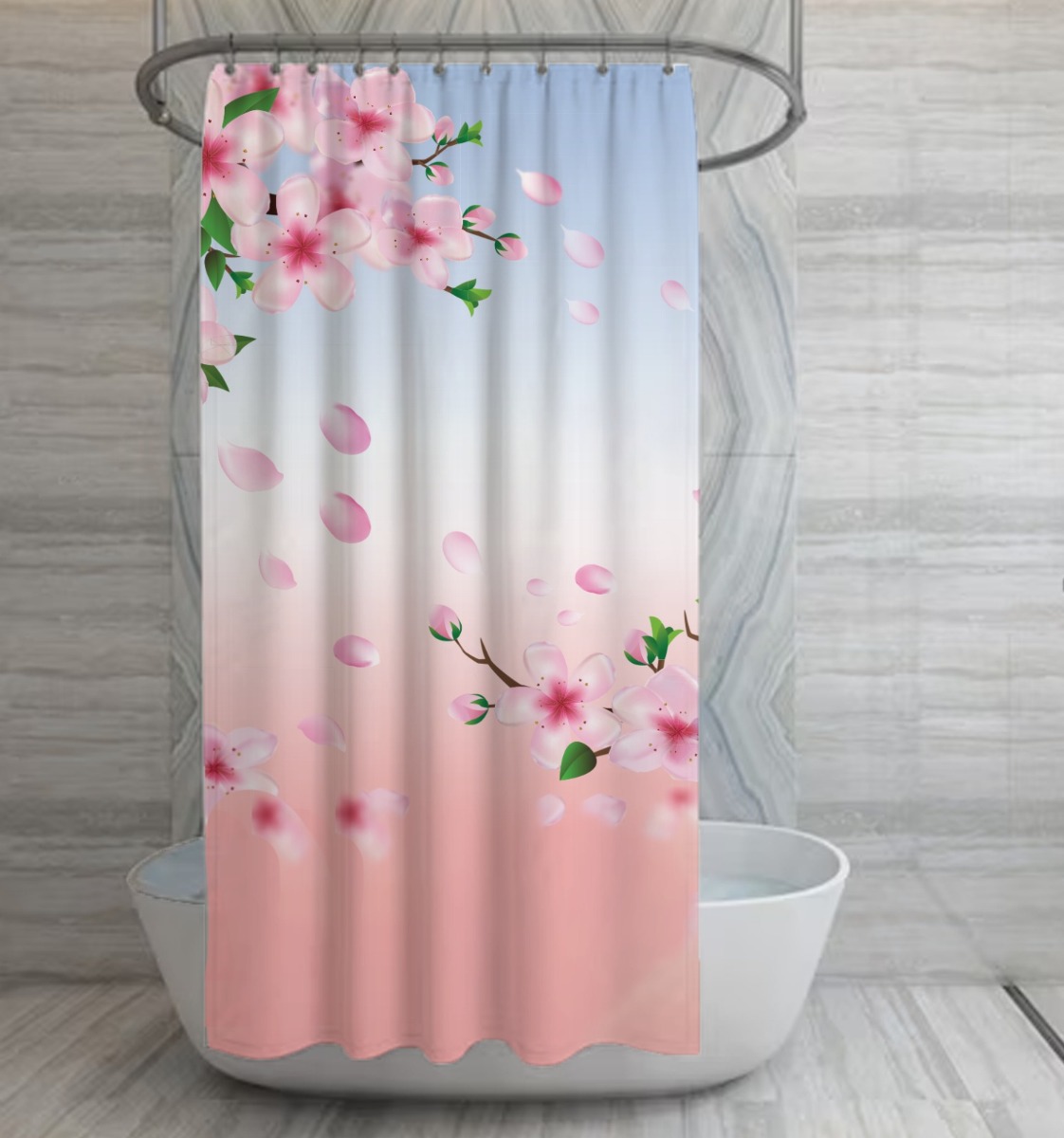 personalised shower curtain floral