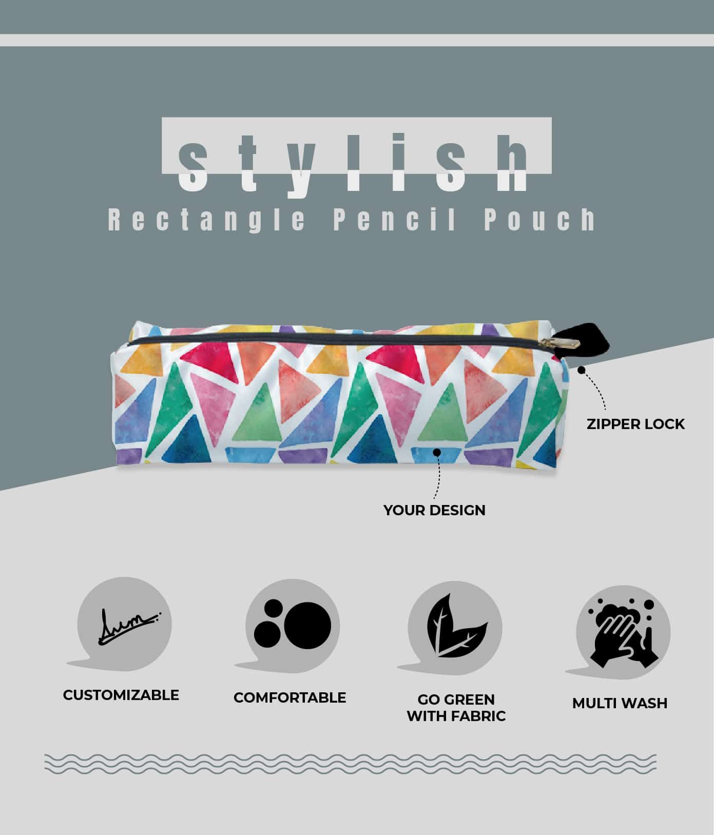 rectangle pencil pouch